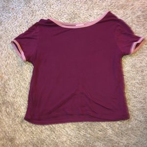 Maroon and pink shirt